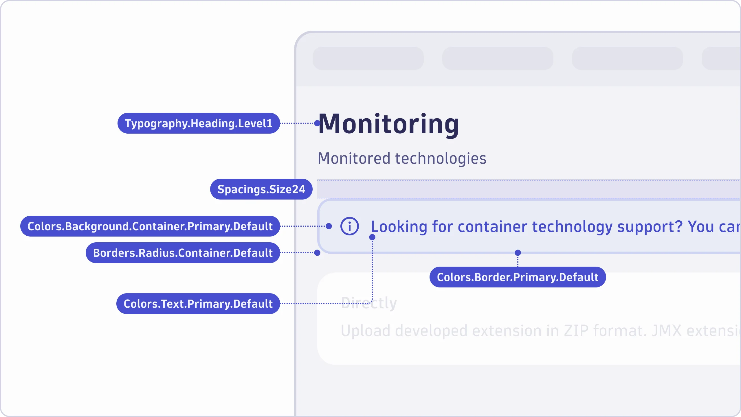 Design tokens: Example