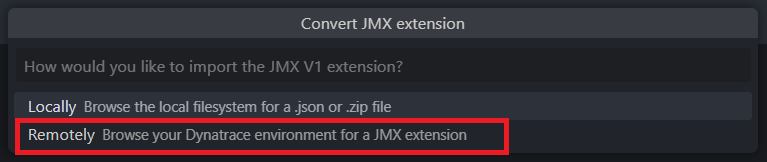 load extension choice