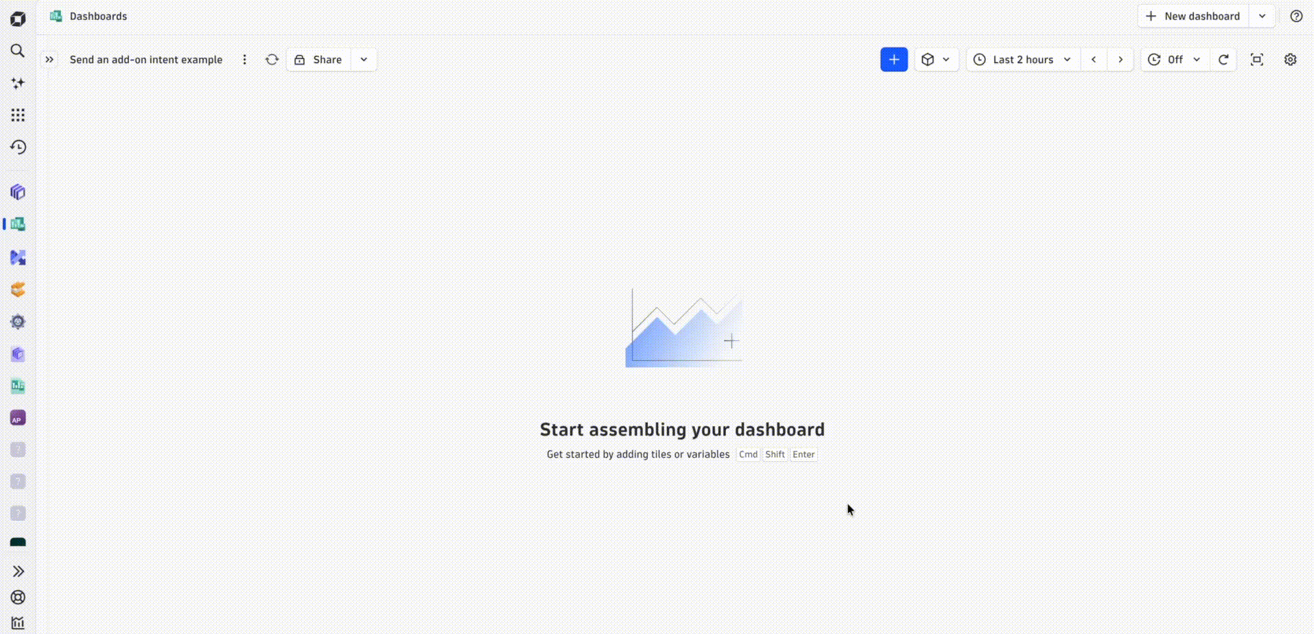 Send an add-on intent using the 'Upload Image' action