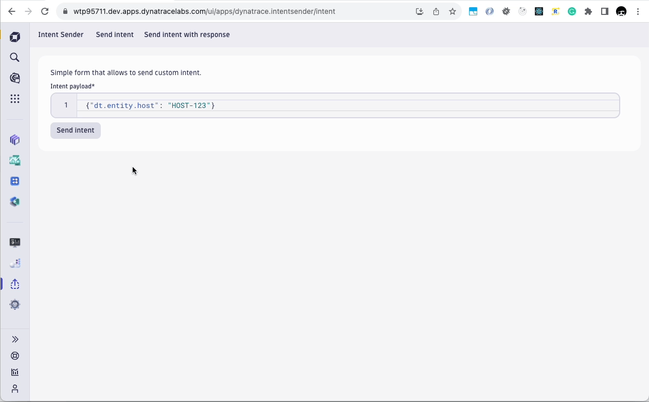 Send an intent using a DPL add-on