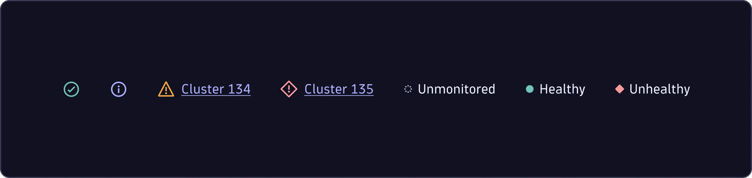 Some examples of StatusIndicator variants